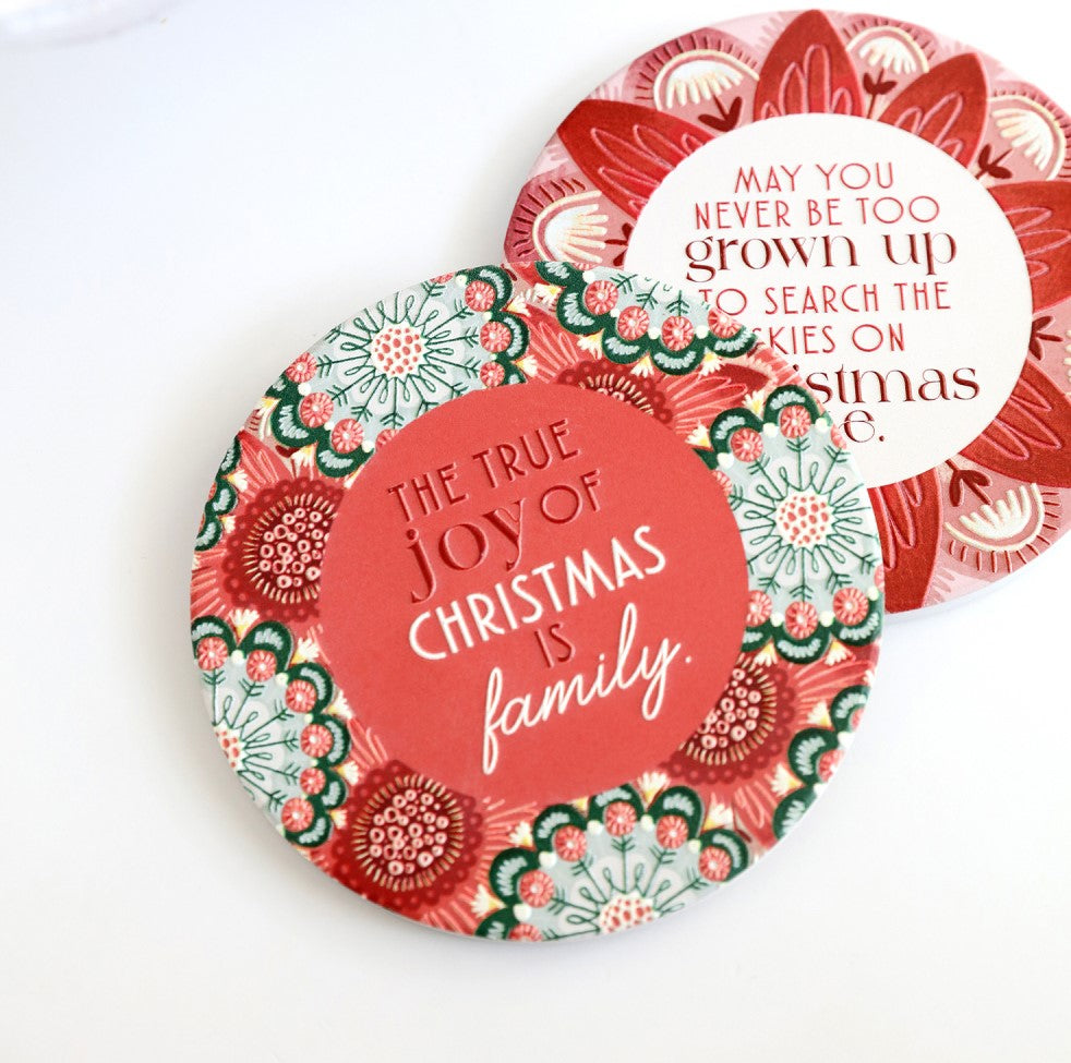 Christmas Family Ceramic Coaster