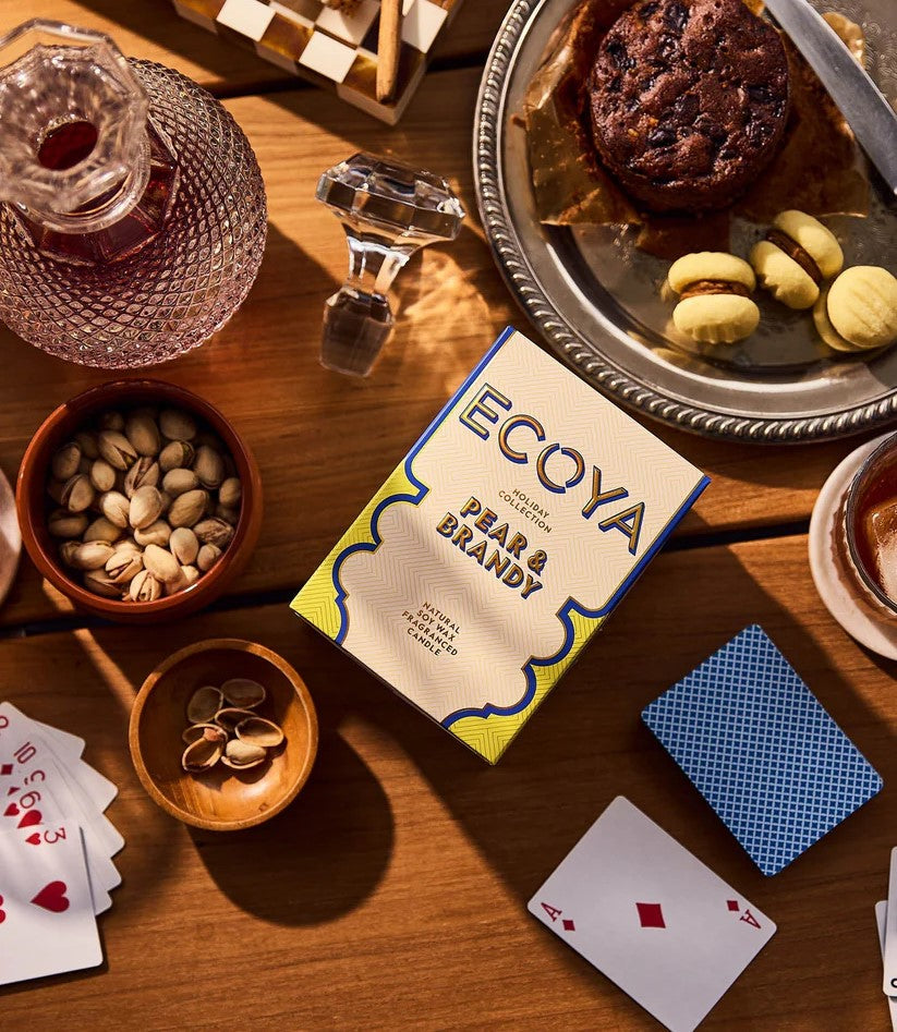Ecoya Pear &  Brandy Goldie Candle Holiday Collection