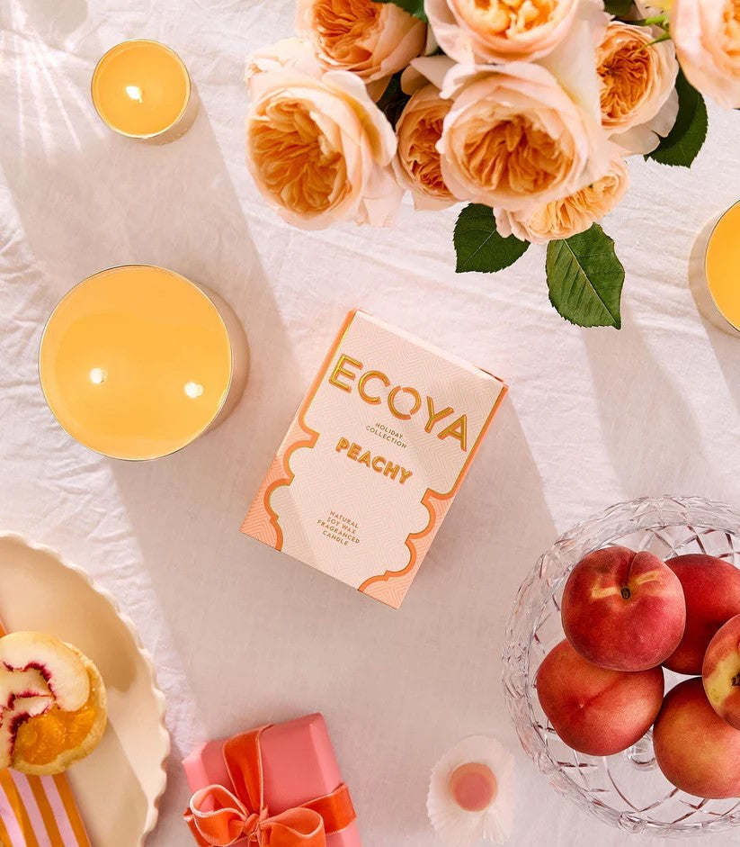 Ecoya Peachy Mini Goldie Candle Holiday Collection