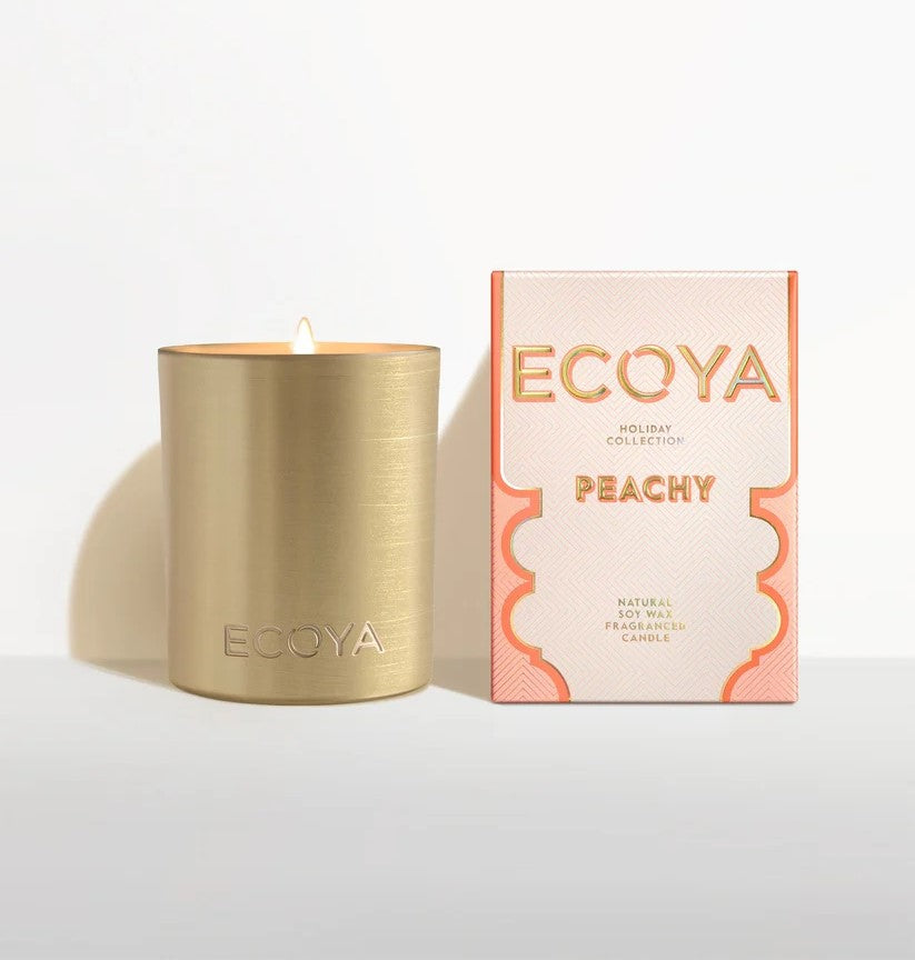 Ecoya Peachy Mini Goldie Candle Holiday Collection