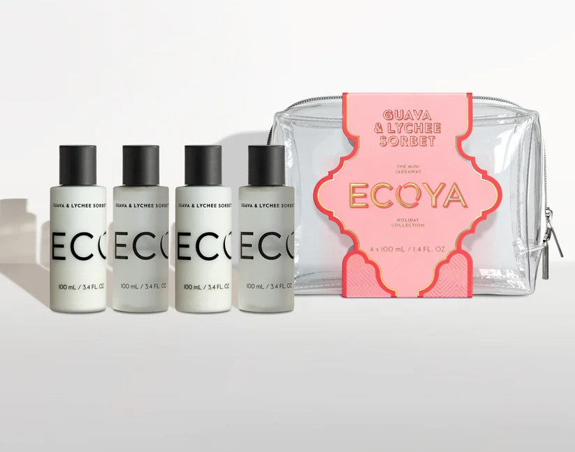 Ecoya Guava & Lychee Sorbet Mini Takeaway Set Hoilday Collection