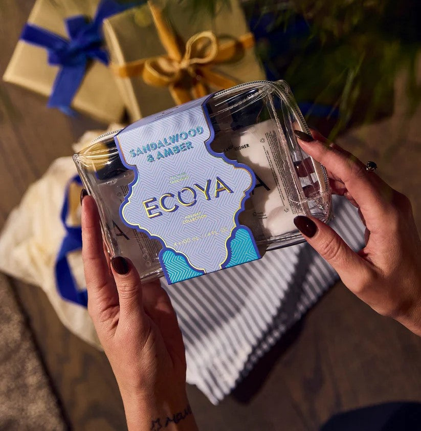 Ecoya Sandalwood & Amber Mini Takeaway Set Holiday Collection