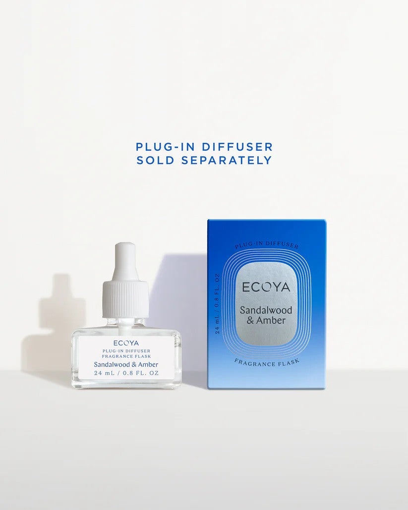 Ecoya Plug In Diffuser Flask - Sandalwood & Amber