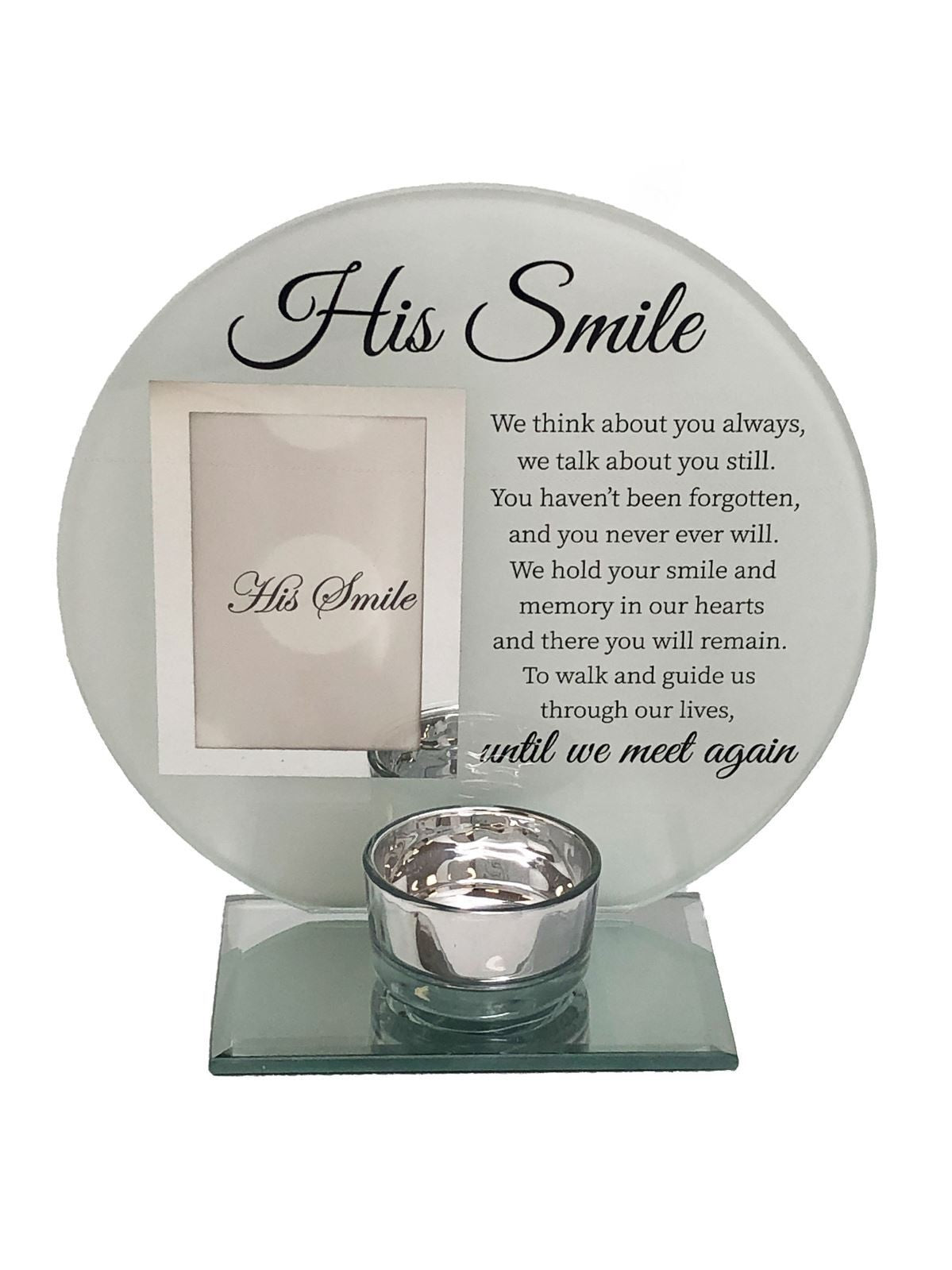 Glass Photo Frame-his Smile