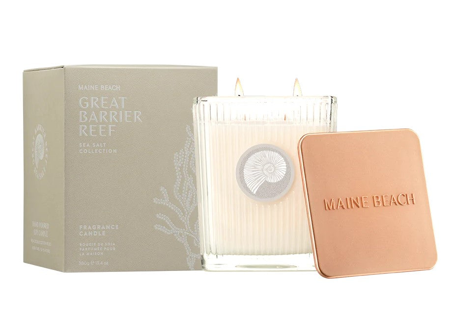 Great Barrier Reef Sea Salt Collection- Soy Candle Double Wick 380g