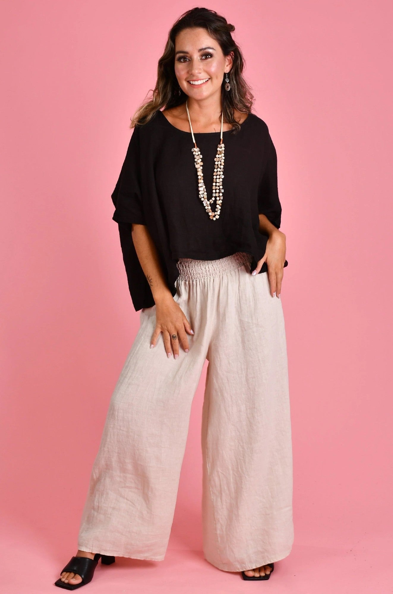 Amalfi Pants- Sand One Size