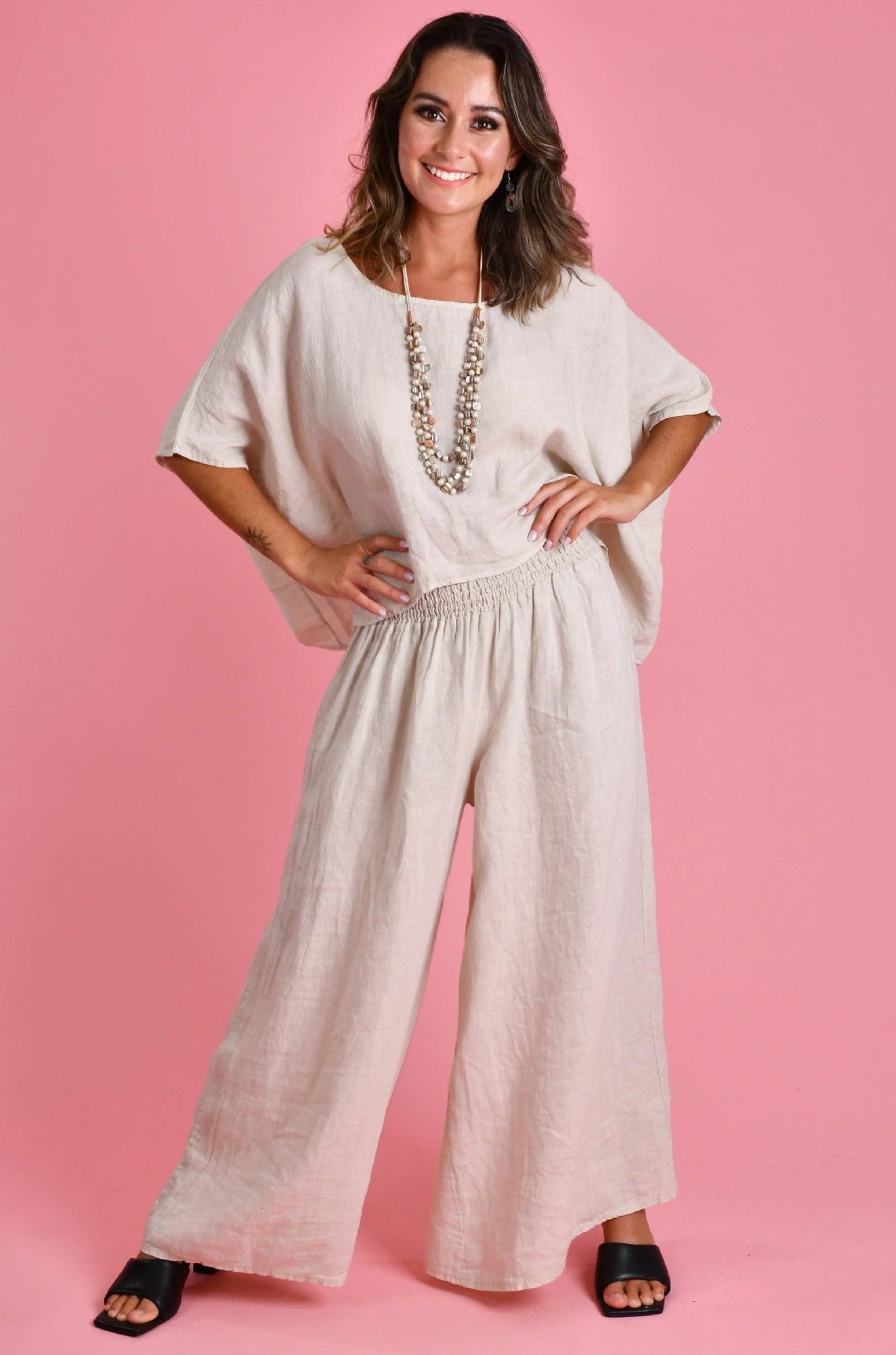 Amalfi Pants- Sand One Size