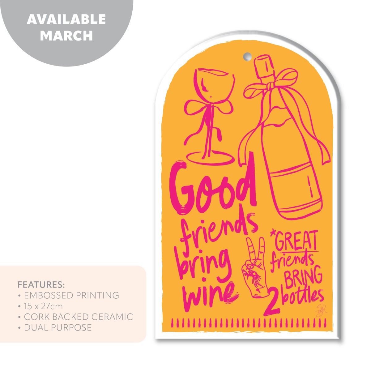 Ceramic Trivet - Good Friends