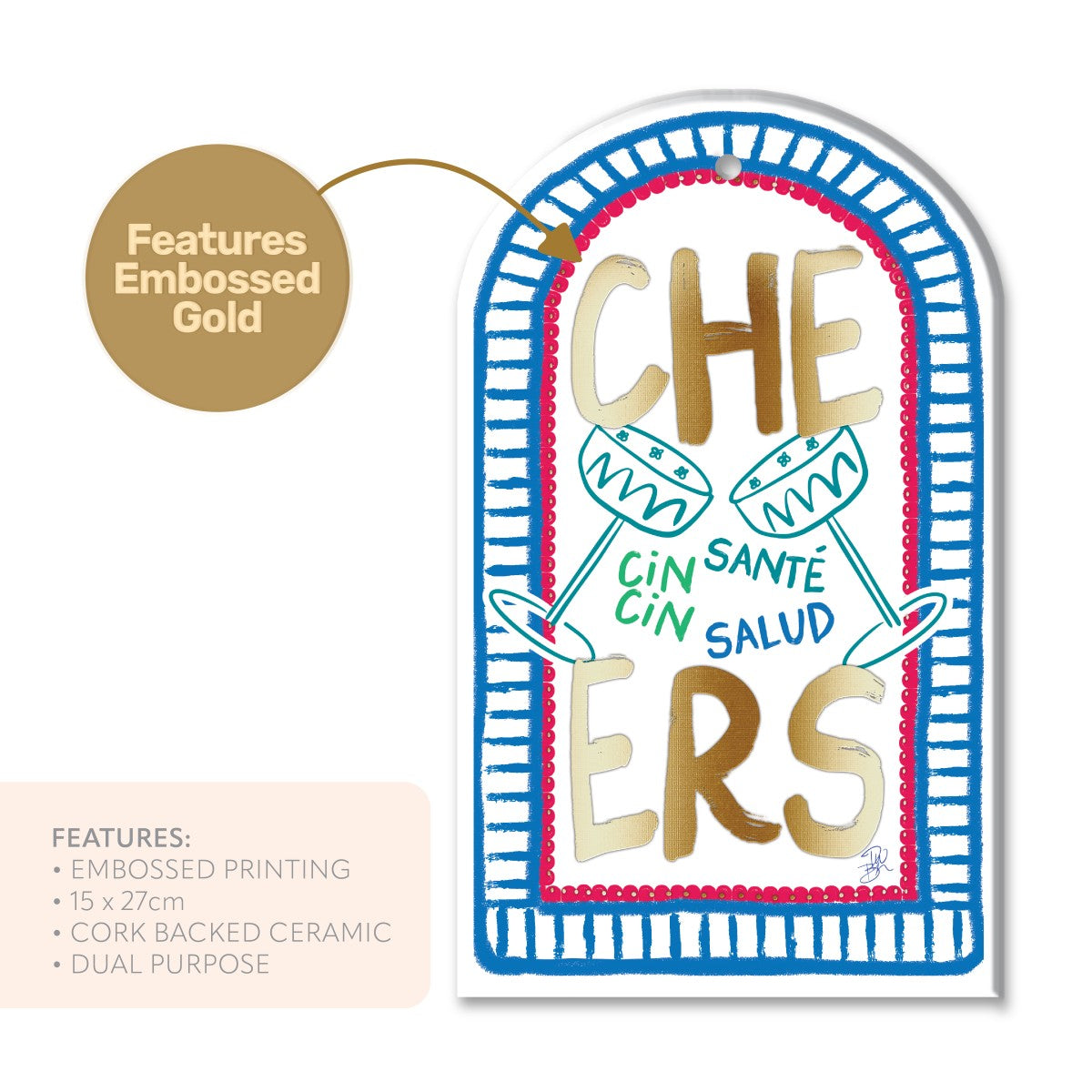 Ceramic Trivet - Cheers