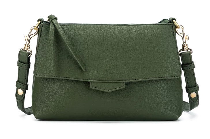 Alessia Dark Olive Crossbody Bag