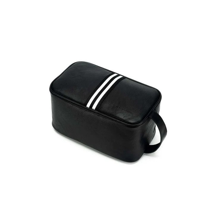 Hugo Wash Bag -  Black With Back And White Strip
