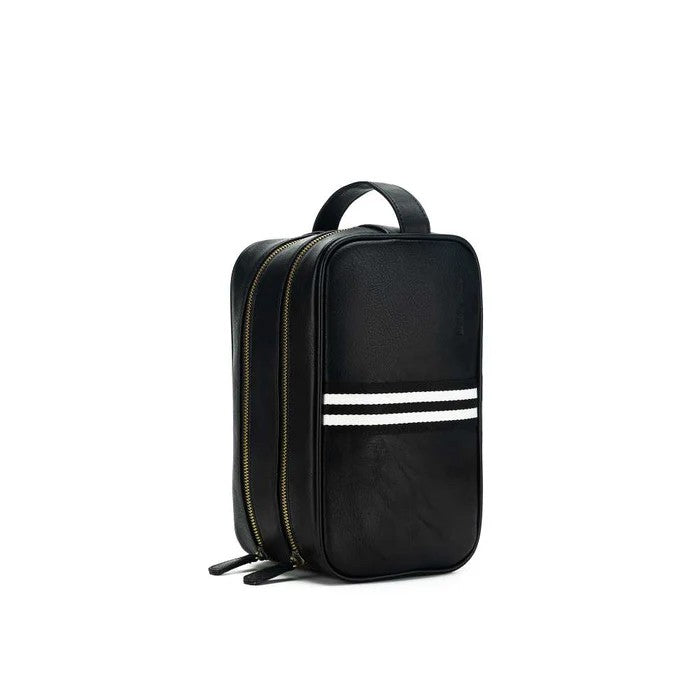 Hugo Wash Bag -  Black With Back And White Strip