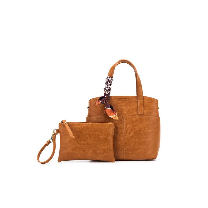 Amelie Tan 2 Piece Bag Set