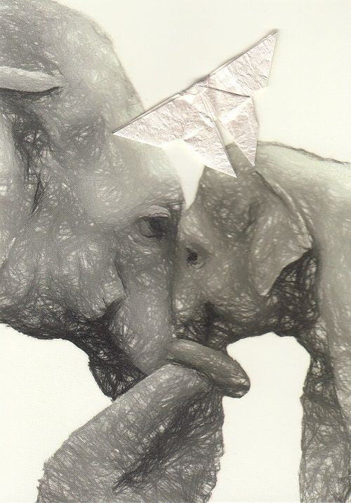 Card - Mother & Baby Elephant