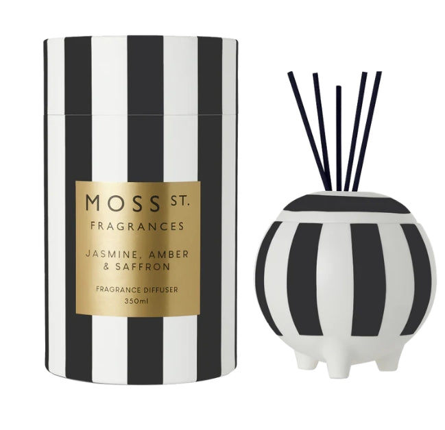 Moss St Jasmin, Amber & Saffron 350ml Ceramic Diffuser