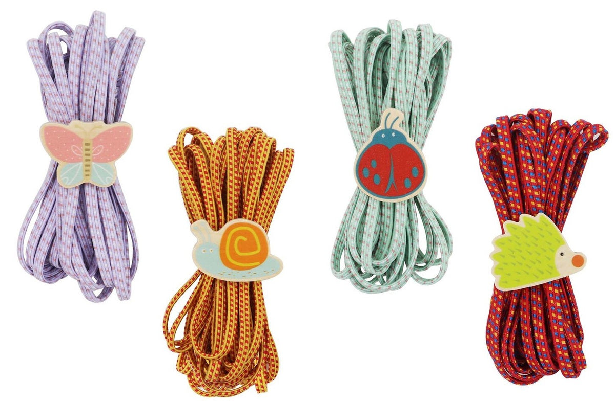 Jumping Rope Elastics With Wooden Rainbow