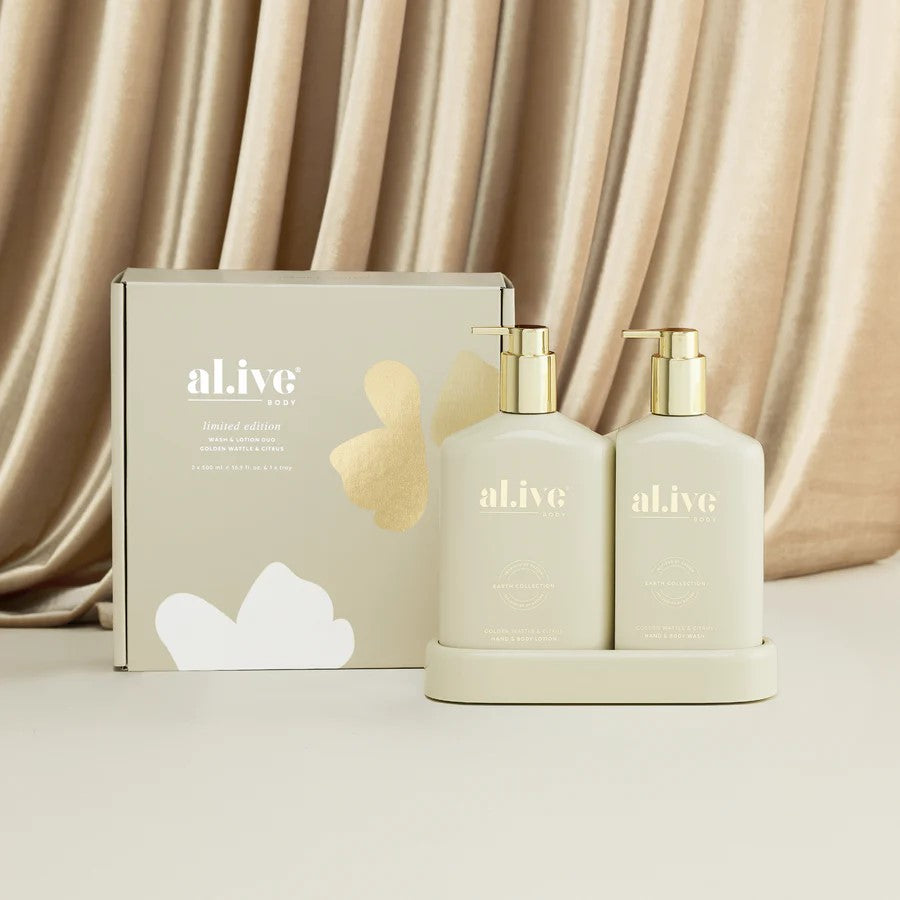 Al.ive Hand & Body Wash & Lotion Duo- Golen Wattle & Citrus