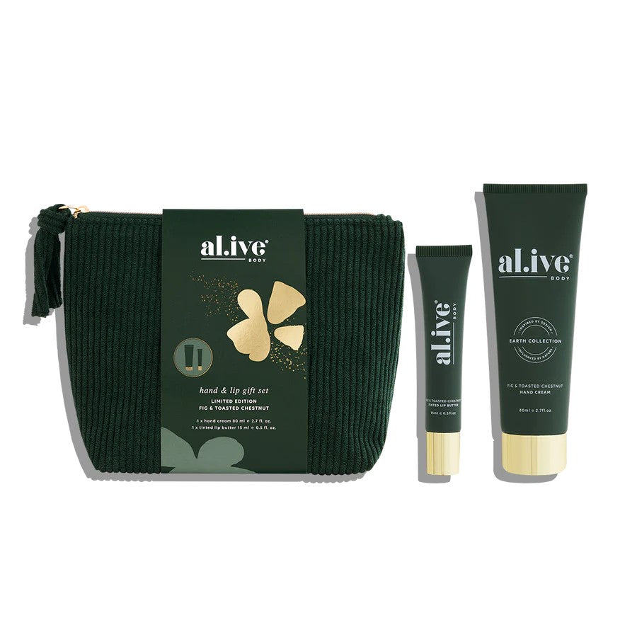 Al.ive  Hand & Lip Gift Set- Fig & Toasted Chestnut