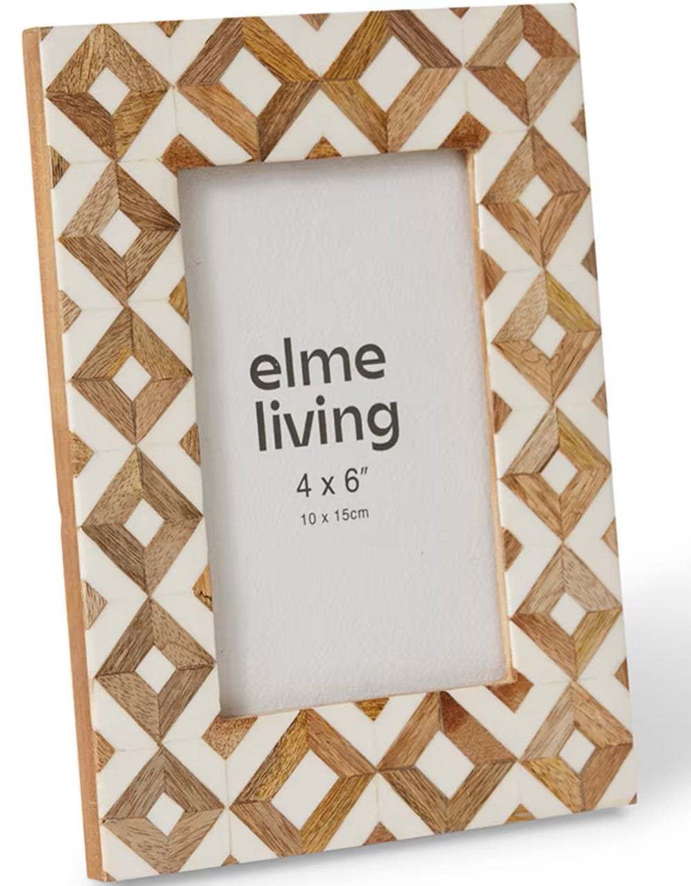 Manura 4x6" Photo Frame White/natural 17x2x22cm