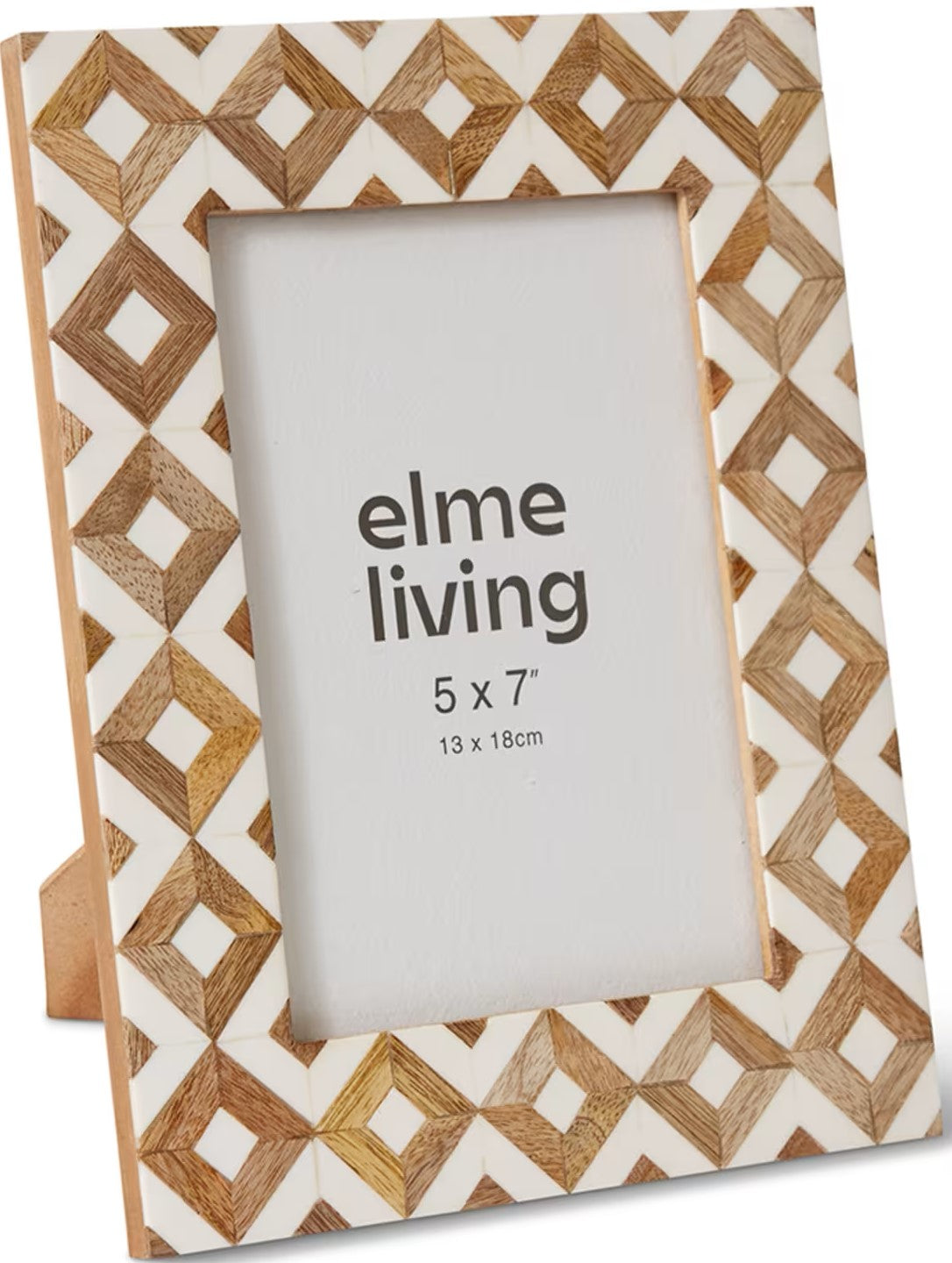 Manura 5x7" Photo Frame White/natural 19x2x24cm