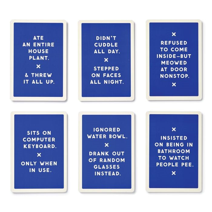 Because This Cat Is Embarrassing- Pet Shame/praise Deck (cards)