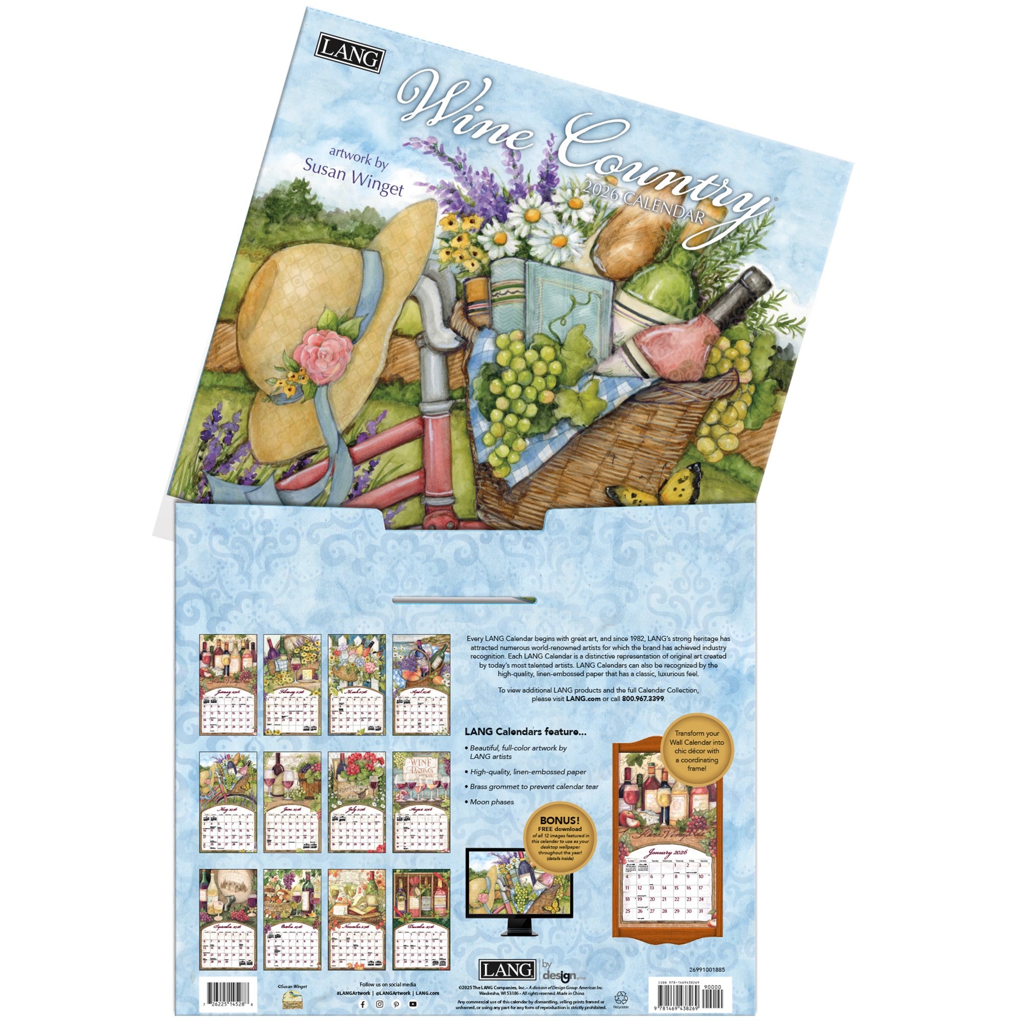 Wine Country Wall Calendar