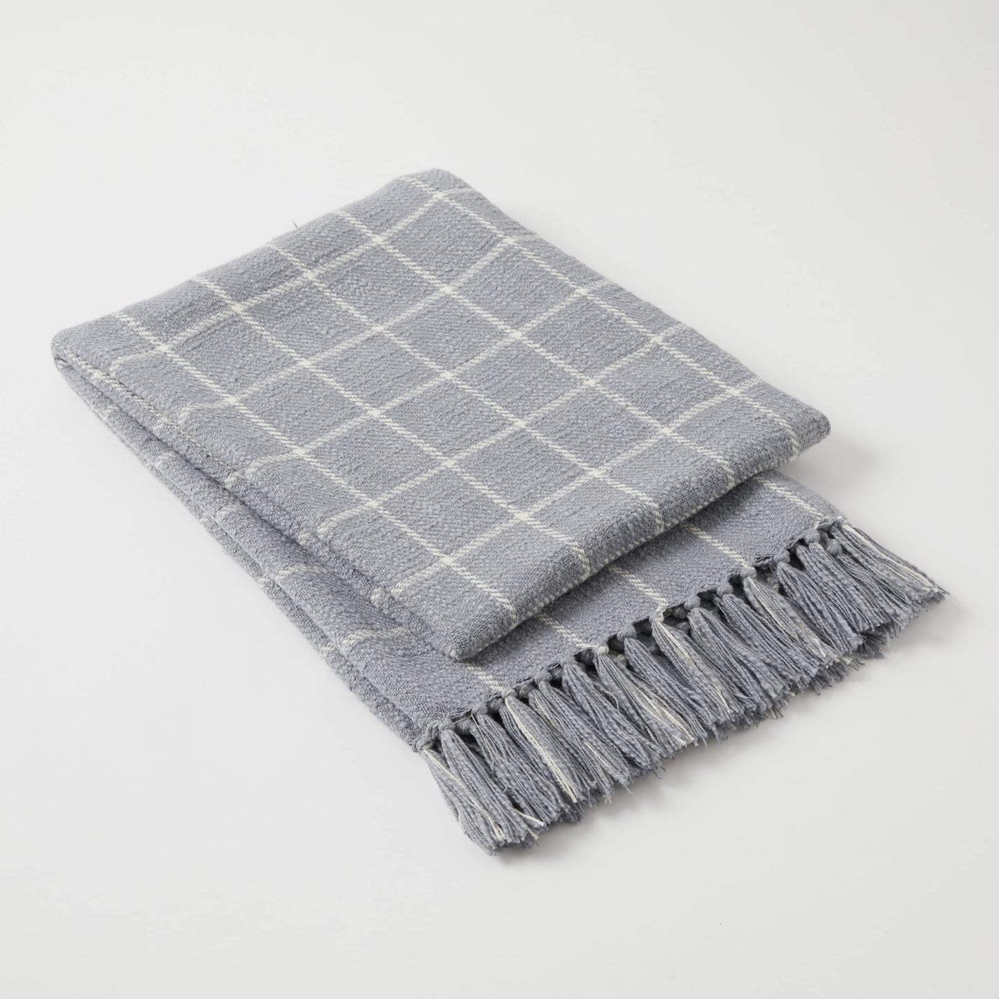 Woven Throw Cambridge Steel