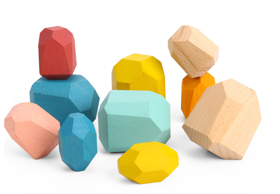 Wooden Stacking Stone Blocks