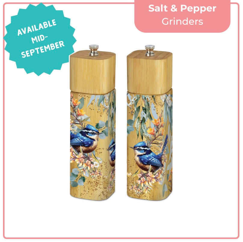 Bamboo Salt And Pepper Grinders - Set Of 2 - Royal Wrens
