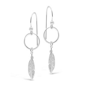 Monaco Feather Sterling Silver Earrings