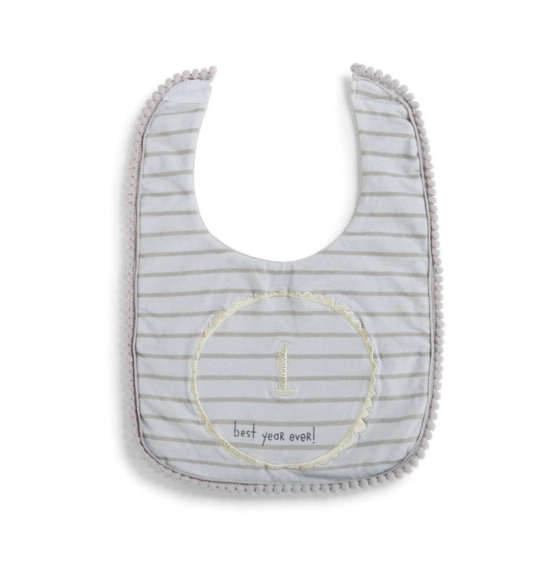 Baby's First Blue Birthday Bib