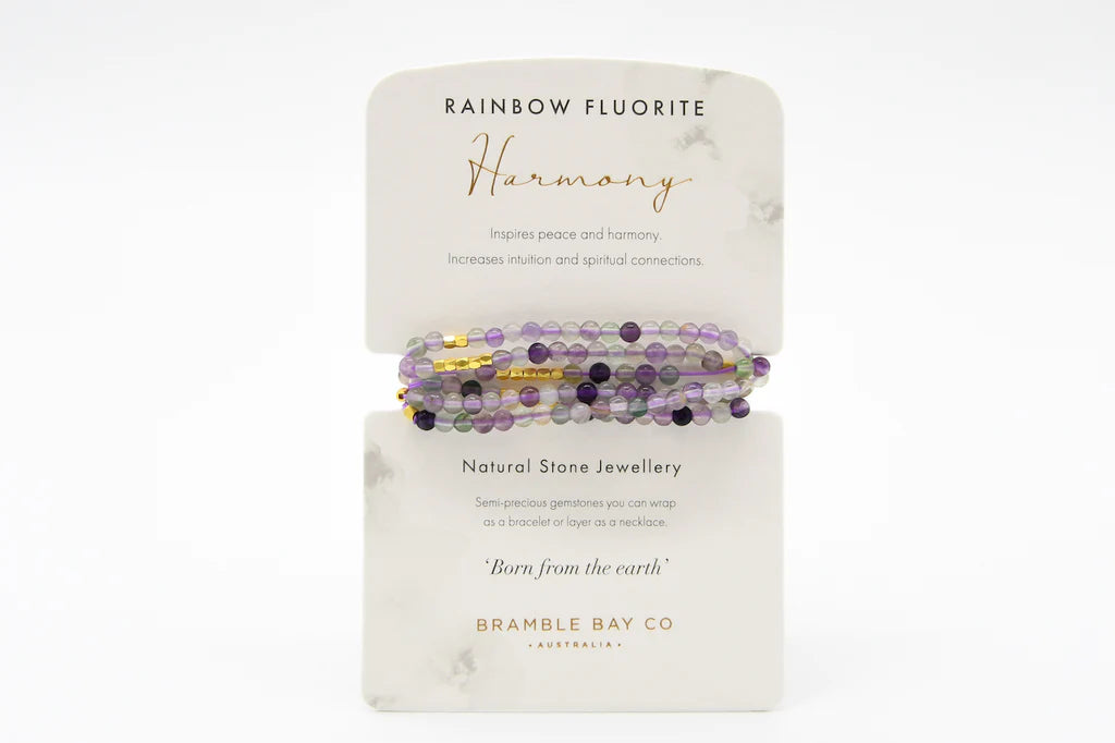 Bracelet - Wrap Rainbow Fluorite Harmony