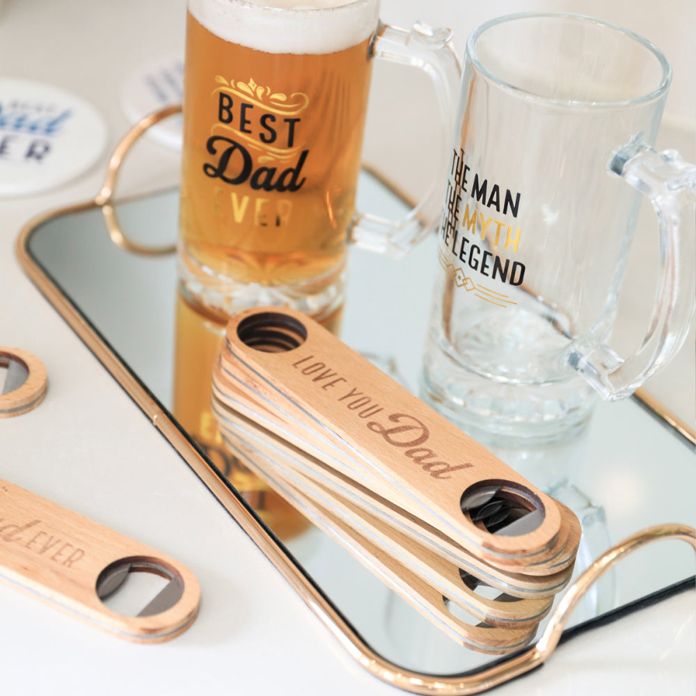 Father's Day Love Wooden Bottle Opener