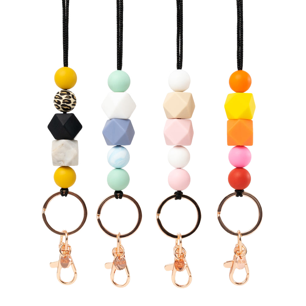Silicon Beaded Lanyard Asst