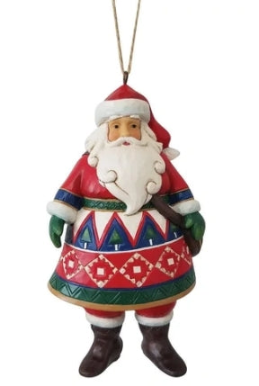 Red & Blue Lapland Santa Ordament