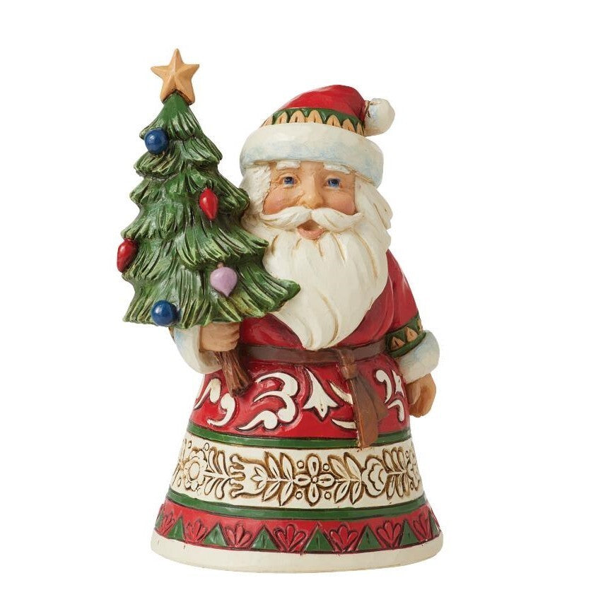 Jim Shore - Mini Santa Holding Tree 9.3cm 