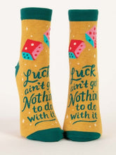 Load image into Gallery viewer, Women&#39;s Ankle Socks - Luck Ain&#39;t Nothing
