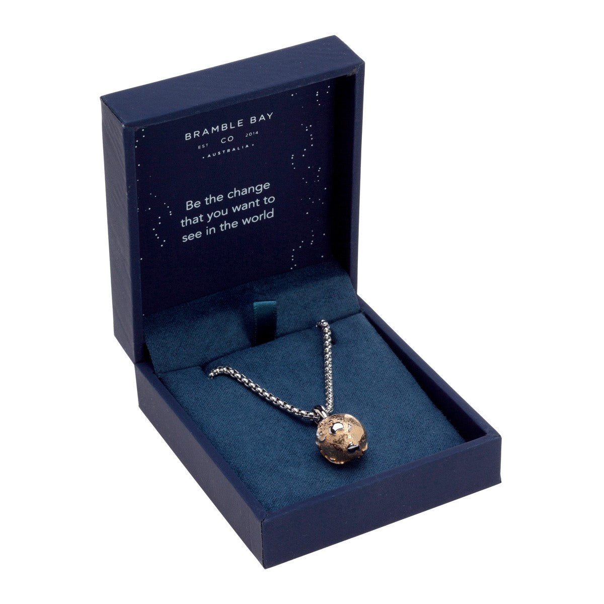 Planet Earth Necklace - Gold