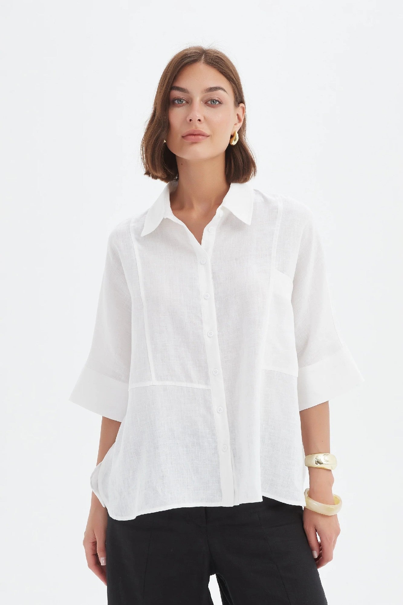 Seam Detail Boxy Shirt [siz:x Large]