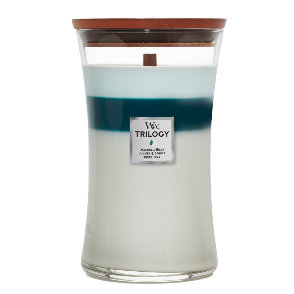 Magnolia Birch Juniper & Spruce Lavender & Cedar Woodwick Large Candle