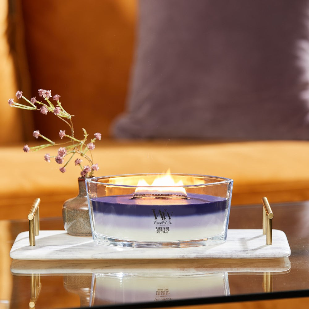 Woodwick Glass Jar- Evening Luxe Trology  