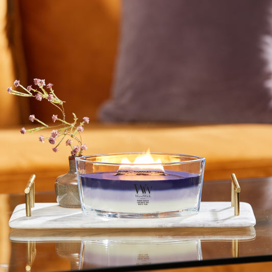 Woodwick Glass Jar- Evening Luxe Trology  