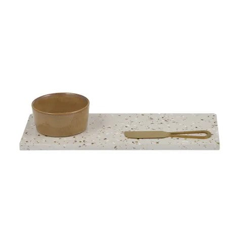 Antia 3 Pc Terrazzo/ceramic Set