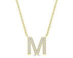 Initial Necklace - Diamond [col:yellow Gold Des:m]