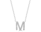 Initial Necklace - Diamond [col:white Gold Des:m]