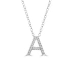 Initial Necklace - Diamond [col:white Gold Des:a]