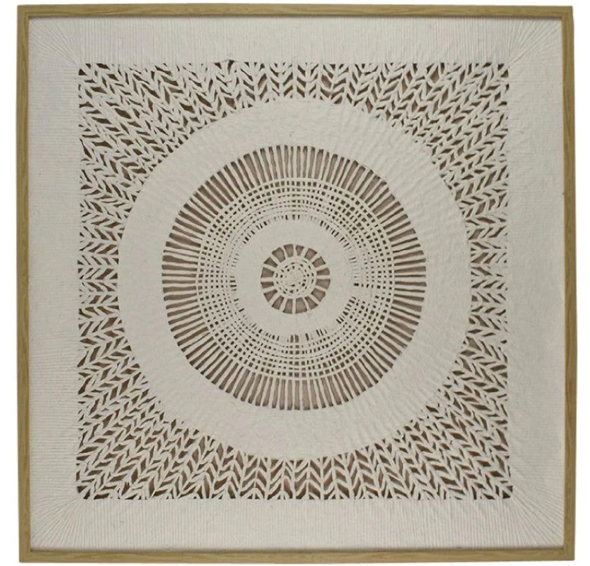 Kailani Paper Wall Art 100x100xm White