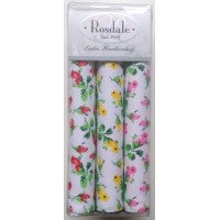 Ladies Handkerchiefs - 3 Pack Assorted Patterns