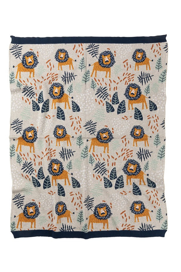Lindsay Lion Cotton Blanket