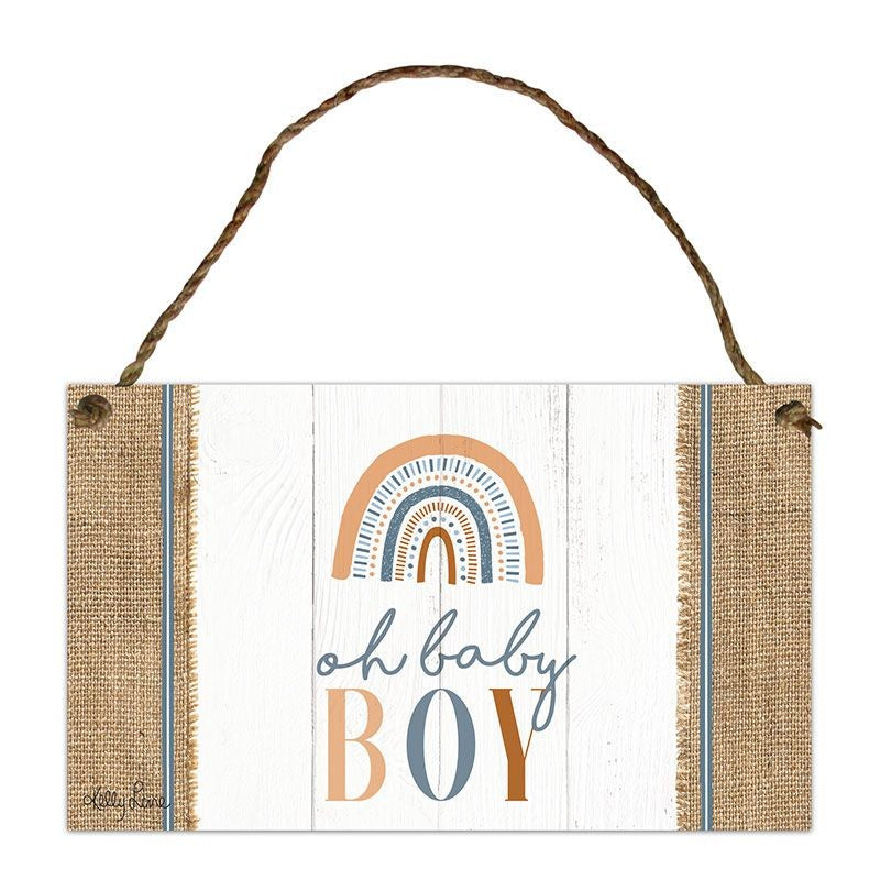 Oh Baby Boy Hanging Sign